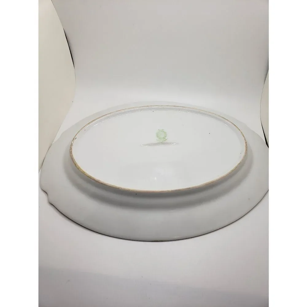 Vintage floral gold trim serving dish made in Japan